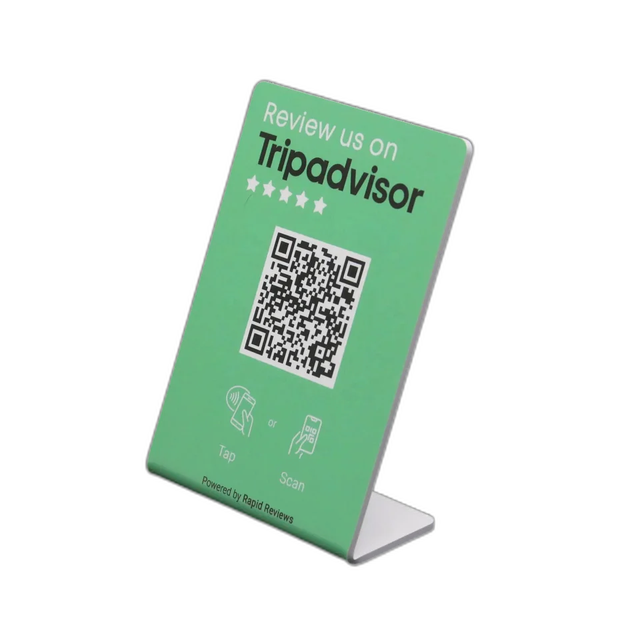 SUNLAN PVC Waterproof NFC Stand QR Code Display 13.56Mhz RFID Communication Interface Stand for Table Menu 13.56Mhz NFC Stand