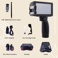 Imprimante d'étiquettes portable semi-automatique pour cartons, impression de la date d'expiration et du numéro de lot, code QR/code-barres, 600 dpi, 51 ppm