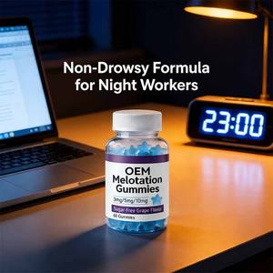 Gomitas de Melatonina para Dormir, Marca Privada OEM, GABA Natural, L-Teanina Vegana, Apoyo Inmunológico, Antioxidante, Apoyo Digestivo - Product Image 3