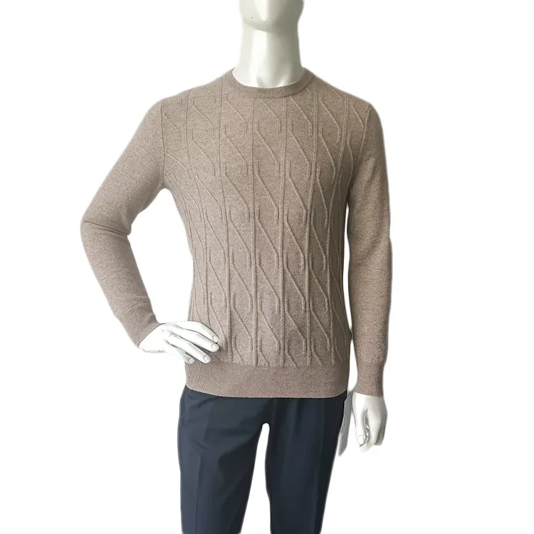 Custom High Quality Winter Men'S Shirt Sweaters Knitted Custom Cashmere Pullover