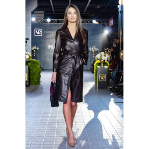 Cappotto Midi in Ecopelle con Cintura - Product Image 2