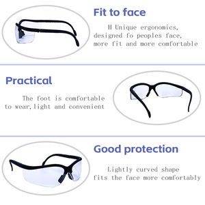 Gafas transparentes de seguridad antiarañazos y anti-UV para protección ocular - Product Image 6