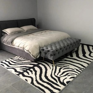 Tappeti Nordici Soffici in Peluche per Soggiorno, Lussuoso Motivo <span class=keywords><strong>Zebrato</strong></span>, <span class=keywords><strong>Tappeto</strong></span> Decorativo per Camera da Letto, Grande <span class=keywords><strong>Tappeto</strong></span> Antiscivolo per Salotto - Product Image 3