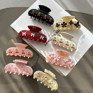 تصميم فريد من نوعه من ZiTeng راقي نموذج جديد بألوان الكرز والأحماض ماسية متوسطة الحجم بمشبك سمك القرش الحلو شعار قابل للتخصيص - Product Image 2