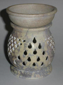 Difusor de Aceite Aromático Artesanal de Piedra de Sábano Blanca India, Modelo PK 4635 - Product Image 1