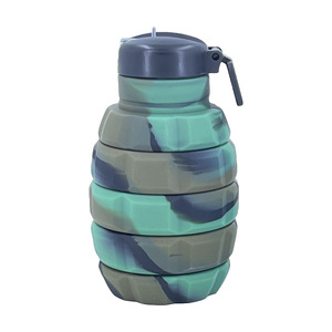 Botella de Agua con Camuflaje de <span class=keywords><strong>Granada</strong></span> |   Vaso Deportivo Plegable de Silicona Portátil |   Botella de Agua Deportiva Plegable de 500 ml - Product Image 4