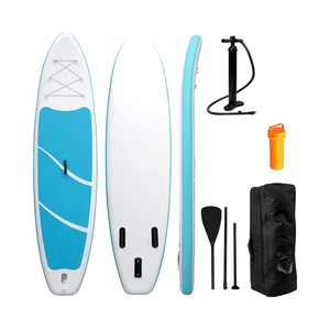 Ihome <span class=keywords><strong>ap320</strong></span> Inflatable đứng lên tàu mái chèo màu xanh và trắng với có thể điều chỉnh mái chèo PVC 3 vây cho nam giới - Product Image 1