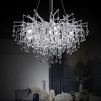 Verre salon chambre à coucher hôtel cristal luxe lumière italienne cuisine table intérieur lampe suspendue or éclairage lustre