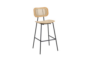 مسند بار من خشب الراتان الرقائقي إطار معدني للمنزل والفندق وتناول الطعام في الهواء الطلق لغرفة المعيشة وغرفة النوم - Product Image 3