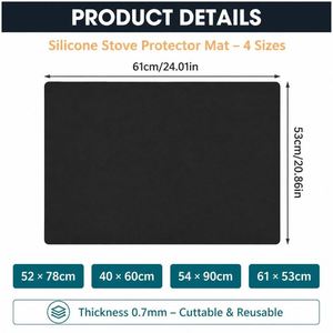 Custom Logo Silicone Stove <b>Mat</b> Waterproof Scratch Resistant Dishwasher Safe Countertop Protector Durable Heat Resistant - Product Image 2