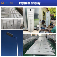 알루미늄 60w 80w 100w 150w 200w 야외 LED 태양광 가로등 CCTV 카메라 포함