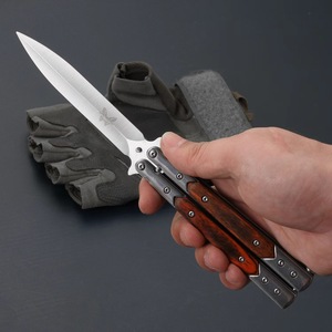 Nouveau style Papillon d'entraînement en métal/bois non affûté, jouet <span class=keywords><strong>de</strong></span> poignet pour l'apprentissage des <span class=keywords><strong>tours</strong></span> <span class=keywords><strong>de</strong></span> magie, cool, pliable, multifonctionnel, anti-stress, pour l'extérieur - Product Image 4