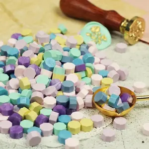 EACAJESS Perles de cire à cacheter artisanales colorées en forme d'octogone de 89 couleurs Perles de cachet de cire pour cachet de cire - Product Image 5