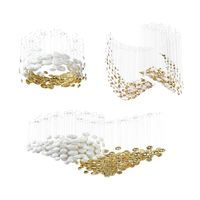 Lustre long suspendu personnalisé pour escalier, en verre artistique, pour hall d'hôtel, luminaire de plafond de luxe