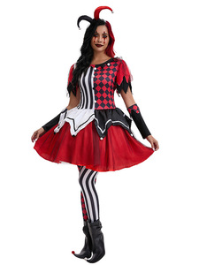 Costume de <span class=keywords><strong>Clown</strong></span> Fantôme <span class=keywords><strong>Horreur</strong></span> d'Halloween pour Femme Adulte, Jupe de Carnaval, Pâques, Cosplay, Spectacle Scénique - Product Image 2
