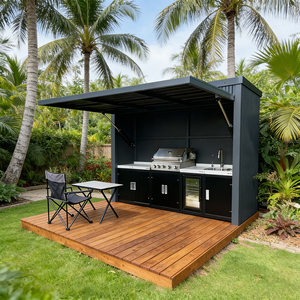 Cucina da Esterno Prefabbricata di Lusso in Alluminio con Sistema Completo e Lavello - Product Image 1