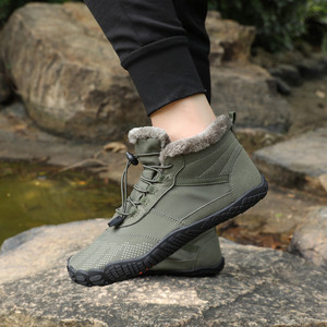 महिलाओं का गर्म बर्फ बूट पानी प्रतिरोधी गैर पर्ची नरम पुरुषों की लंबी पैदल यात्रा जूते - Product Image 5