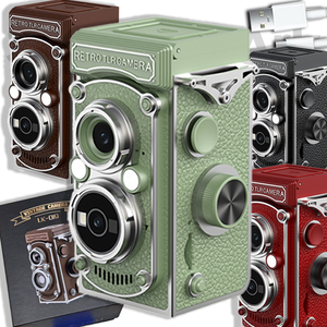 กล้องถ่ายรูป SourcingArk รุ่นใหม่มาถึงแล้ว กล้องมินิเรโทร 1080P HD พร้อมจอยสติ๊กแบบแมนนวล กล้องรีเฟล็กซ์เลนส์คู่ขนาดกะทัดรัด พร้อมฝาปิดแบบพลิกและฟิลเตอร์ รุ่น LK-019 - Product Image 1