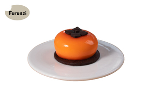 Torta Mousse al Formaggio Cremoso Gusto Frutta e Cachi, a Basso Contenuto di Grassi, Congelata, Certificata Halal, Vendita Diretta dalla Fabbrica, Consegna Rapida - Product Image 4