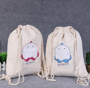 Wholesale Customized Eco-Friendly Portable Sports Promotional Canvas Drawstring Bag with Animal Prints