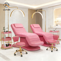 Ensemble Chaise Lit de Soin Beauté Esthétique Électrique en Cuir Hydraulique à LED pour Spa et Salon, OEM ODM Vente en Gros