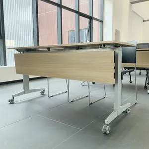 Factory whole Sale aluminum folding table with wheels training table large conference room combination meeting table good price
