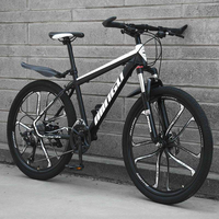 Vélo de montagne 26 pouces pour adultes, VTT avec fourche à suspension pour le cyclisme hors route, durable, confortable et adapté