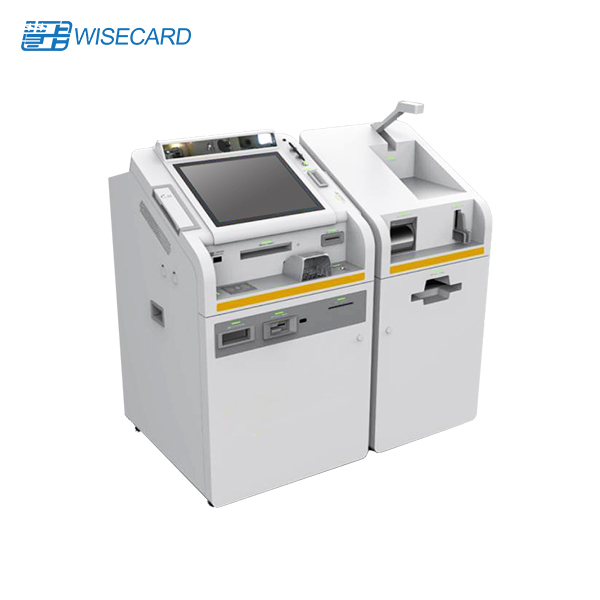 Wisecard Self Service Smart Teller Machine with Core I Series CPU 19'' TFT LED Display 4G Memory 500GB SSD Anti-Glare Film