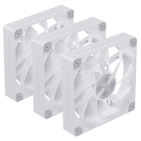 Ventilateur de boîtier PC SNOWMAN AS120 120mm blanc sans LED, 76.8CFM, haut débit d'air, PWM 4 broches, pales inversées, refroidissement de serveur, vente en gros