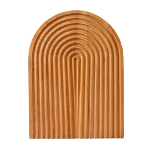 2024 Creative Wooden Serving Trays Water Ripple Wooden Breadboard Tray Wood Cutting Board