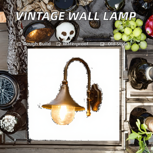 PM โคมไฟติดผนัง LED โบราณโคมไฟอะลูมิเนียมติดสวนภายนอกกันน้ำพร้อมตัวกระจายโพลีคาร์บอเนต - Product Image 5