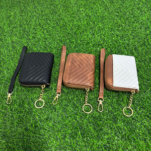 Mini monedero portátil diario de cuero PU para mujer con muñequera con cremallera alrededor de múltiples ranuras para tarjetas de crédito - Product Image 6