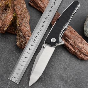 HL Mejor Precio de Fábrica Cuchillo de Bolsillo Táctico Plegable Multifuncional de Grado Industrial Acero D2 Mango G10 para Camping con Apertura por Pulgar - Product Image 4