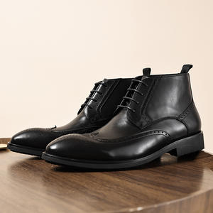 Zapatos de cuero clásicos retro para hombre, con nuevo diseño antideslizante, estilo formal casual de alta gama, cómodos. - Product Image 3