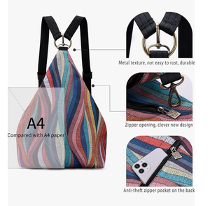 Zaino Premium per <span class=keywords><strong>donna</strong></span> leggero e piccolo farfalla nera, zaino Casual in stile Bohemia - Product Image 3