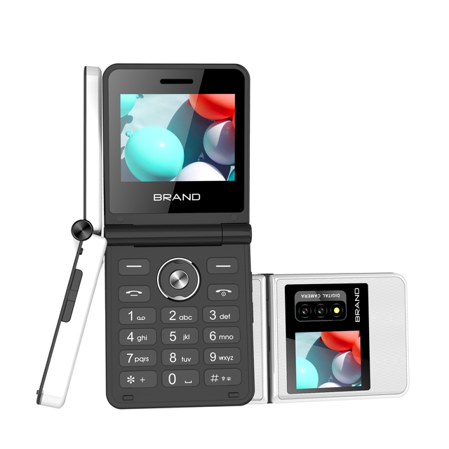 Hot Selling 2.4 Inch Screen Flip Feature Phone 1000mAh Battery Dual Sim Keypad Phone