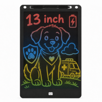 Tablette d'écriture LCD colorée de 13 pouces pour enfants, tableau de dessin rechargeable avec fonction de verrouillage