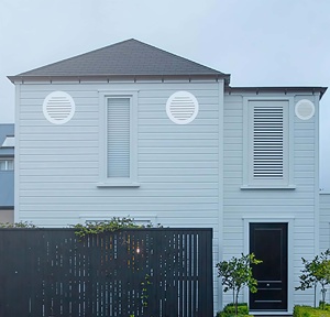 <span class=keywords><strong>Grille</strong></span> de fenêtre moderne en aluminium circulaire étanche à la pluie Louvre Wind Cap Villa Attic Ventilation Hole Port d'échappement pour Wind Exhaust - Product Image 6