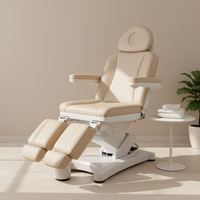 Lit de massage électrique réglable haut de gamme, cadre en acier inoxydable, 5 moteurs, personnalisation couleur/taille/logo, style européen moderne