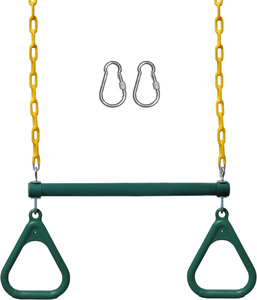 Ensemble de cordes réglables, balançoire trapèze, barre de gymnastique, <span class=keywords><strong>anneaux</strong></span> de gymnastique pour enfants, pièces de balançoire pour trampoline intérieur/extérieur - Product Image 2