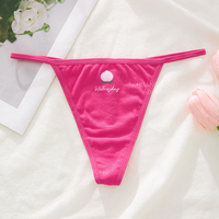String Tanga Femme en Forme de T, Imprimé Fruits Original, Taille Basse