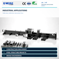 Machine de découpe laser CNC G.WEIKE 3 CHUCK avec servomoteur Yaskawa, optimisation de la découpe par IA, refroidissement par eau pour la découpe de tubes métalliques 1KW-6KW