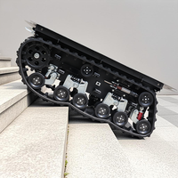 Châssis de robot à chenilles RC robuste de 300-600 kg, plateforme ATV, base robotique AGV pour le transport de marchandises et la montée d'escaliers