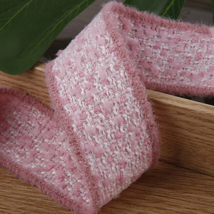 Cintas tejidas de caramelo con borde de felpa para sombreros de pelo con lazo Diy, Material de costura para ropa, caja de regalo, cinta de embalaje de flores - Product Image 6