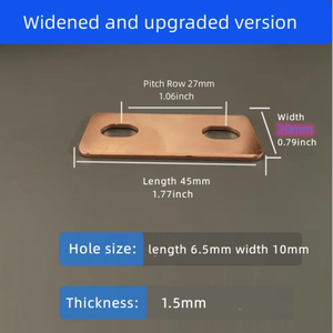 30ah-300ah pin lithium màu đỏ đồng tẩy <span class=keywords><strong>busbar</strong></span> xe buýt thanh nối M6 vít lỗ cho LiFePO4 di động - Product Image 6