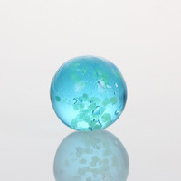 Boules de verre éclatées vertes transparentes lumineuses pour la fabrication de bracelets DIY