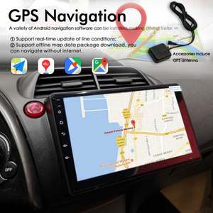 Radio para Auto con CarPlay Inalámbrico y Voz AI para Honda Civic Hatchback 8 2006 2008, Navegación GPS, Android 13, Reproductor Multimedia de Video - Product Image 3