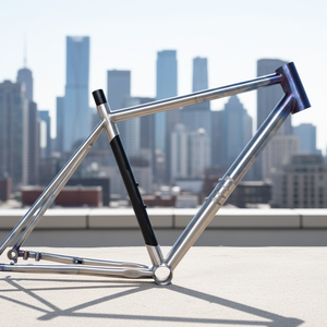 Cadre de vélo de route en titane Waltly New 700c Disc avec tube de selle en fibre de carbone WTL-NL29-013 700C ROAD BIKE FRAME WTL-NL29-013 - Product Image 1