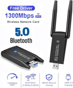Tarjeta de red inalámbrica WiFi <span class=keywords><strong>AC1300</strong></span> + adaptador BT 5,0 USB 3,0 1300M adaptador BT 5,0 con antena 2,4 GHz + 5,8 GHz <span class=keywords><strong>Mini</strong></span> Dongle - Product Image 3