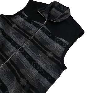 <span class=keywords><strong>Gilet</strong></span> chaud sans manches à fermeture éclair en jacquard de style vintage pour hommes avec logo personnalisé - Product Image 4